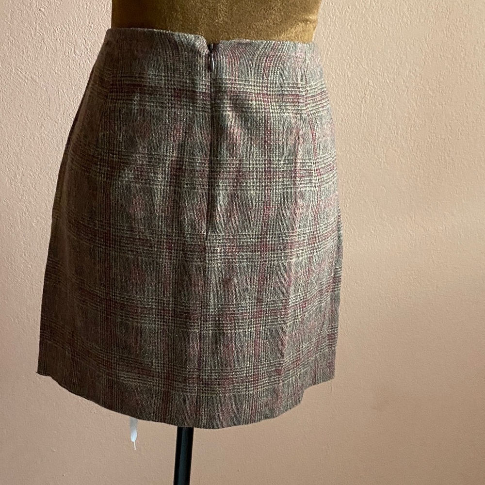 MANGO Plaid Mini Skirt in Brown - Picture 4 of 11